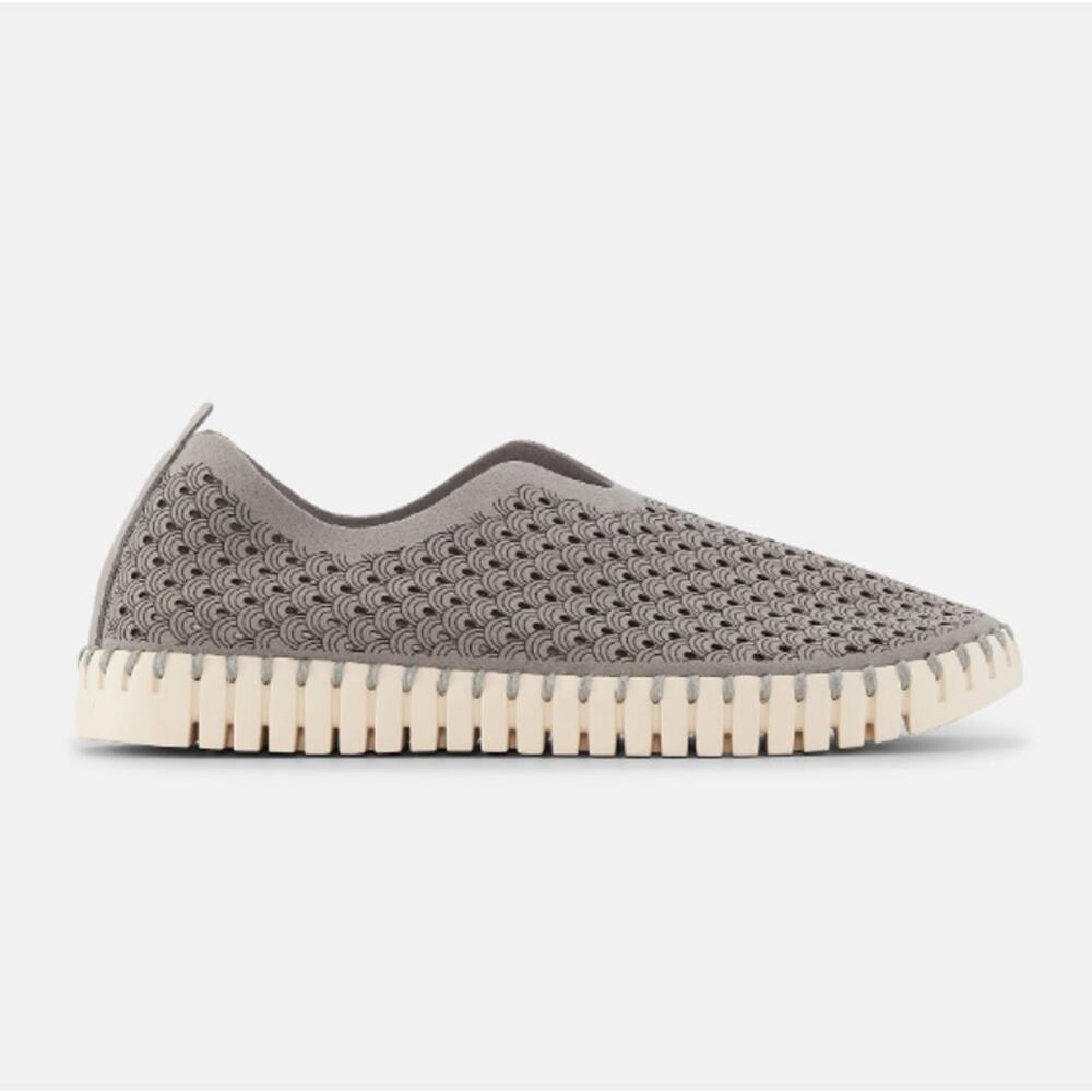Ilse Jacobsen Tulip Slip On Flats Low Top Round Toe Shoes Grey Women Size EU 40